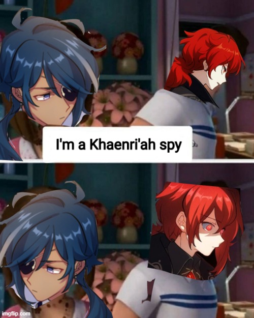 image tagged in genshin impact,brothers,spy | made w/ Imgflip meme maker