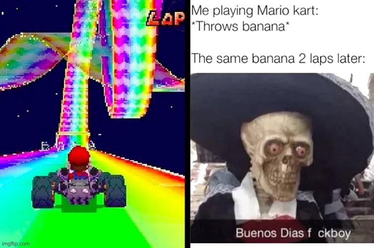 Mario kart DS meme. | image tagged in mario kart | made w/ Imgflip meme maker