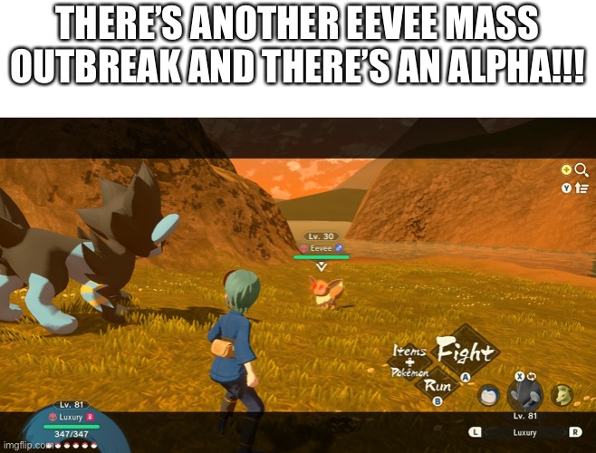 THERE’S ANOTHER EEVEE MASS OUTBREAK AND THERE’S AN ALPHA!!! | made w/ Imgflip meme maker