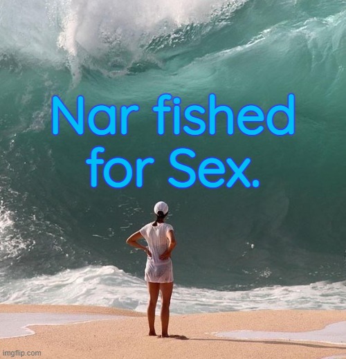 Ocean and person | Nar fished for Sex. | made w/ Imgflip meme maker