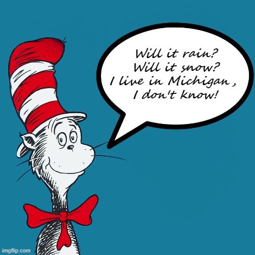 Funnies | Will it rain? Will it snow? I live in Michigan, 
I don't know! | image tagged in cold weather | made w/ Imgflip meme maker