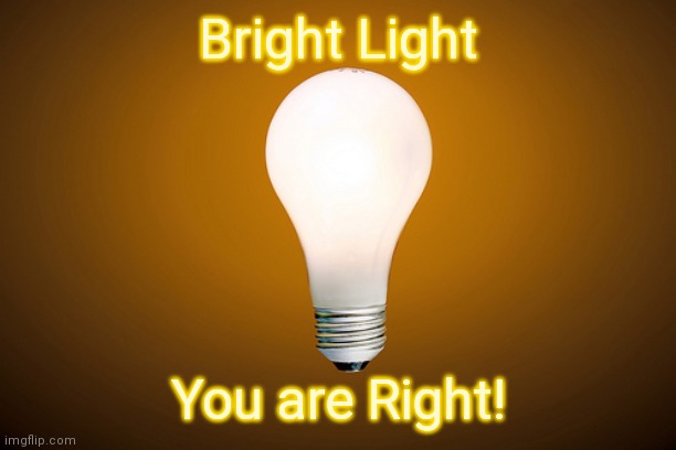 High Quality Bright Light, You are right! Blank Meme Template