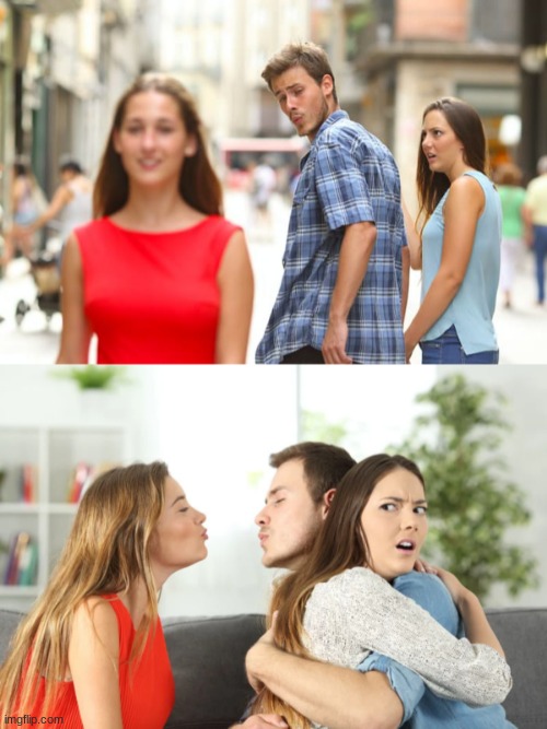 Distracted boyfriend 2 | image tagged in memes,distracted boyfriend | made w/ Imgflip meme maker