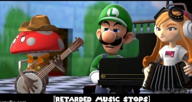 High Quality *Retarded music stops* Blank Meme Template