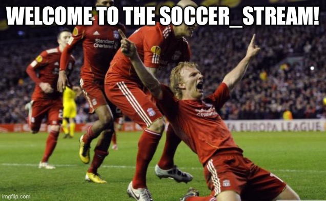 First 4 people to join get mod | WELCOME TO THE SOCCER_STREAM! | image tagged in soccer goal,liverpool | made w/ Imgflip meme maker