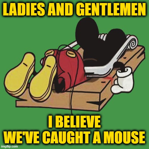 LADIES AND GENTLEMEN I BELIEVE WE'VE CAUGHT A MOUSE | made w/ Imgflip meme maker
