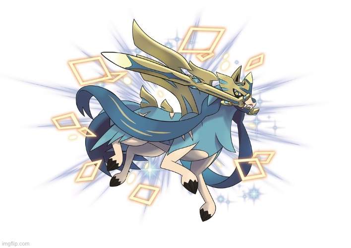 Shiny Zacian looks cool | image tagged in pokemon | made w/ Imgflip meme maker