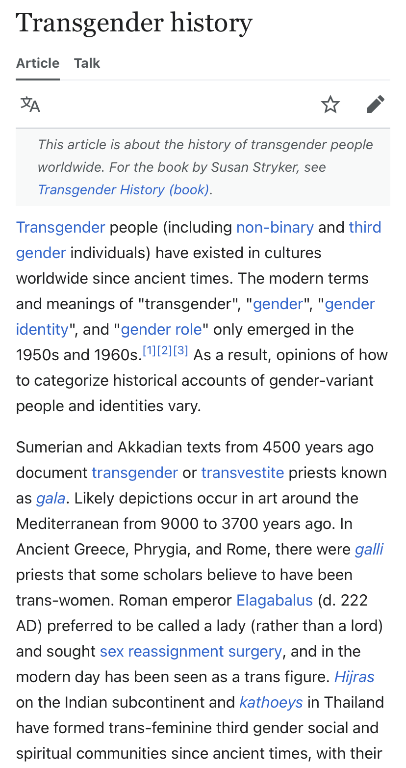 Transgender history Blank Meme Template