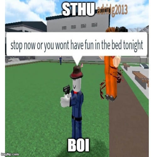 What the hell? | STHU; BOI | image tagged in roblox | made w/ Imgflip meme maker