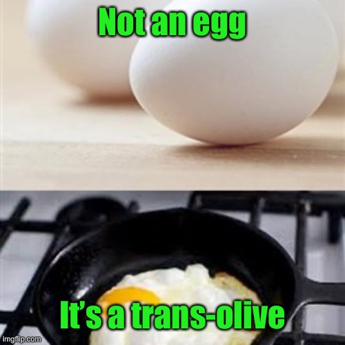 Brain, Brain on Drugs (egg) | Not an egg It’s a trans-olive | image tagged in brain brain on drugs egg | made w/ Imgflip meme maker