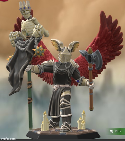 Here's an oc I made in heroforge. Would someone draw it for me? | image tagged in the holy knight | made w/ Imgflip meme maker