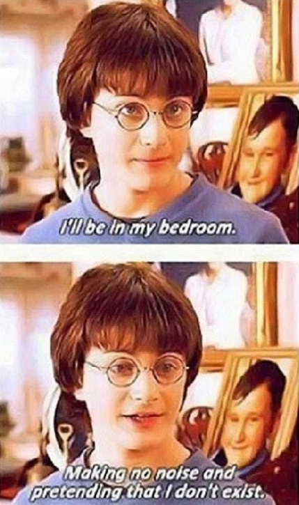 High Quality Harry potter I'll be in my bedroom meme Blank Meme Template