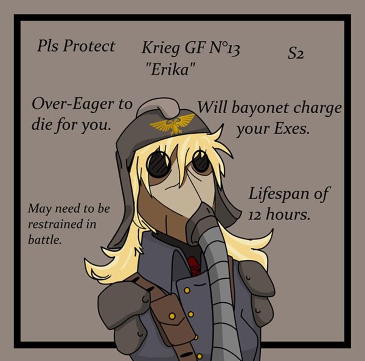 krieger waifu 1.0 Blank Meme Template