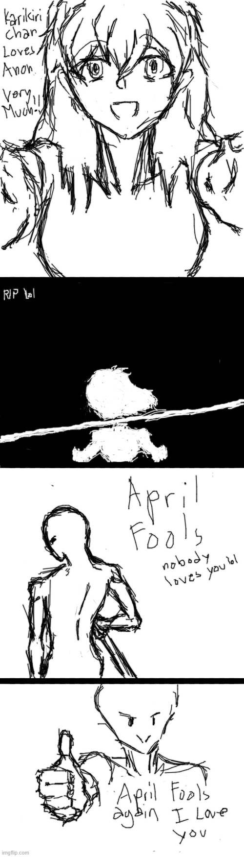 April Fools Day | ________________________; ________________________; ________________________ | image tagged in comic,april fools day,drawing | made w/ Imgflip meme maker