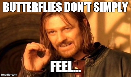 One Does Not Simply Meme | BUTTERFLIES DON'T SIMPLY FEEL... | image tagged in memes,one does not simply | made w/ Imgflip meme maker
