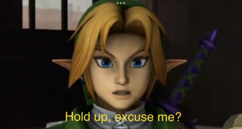 Link: hold up, excuse me? Blank Meme Template