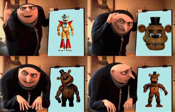 fnaf fail | image tagged in memes,gru's plan | made w/ Imgflip meme maker