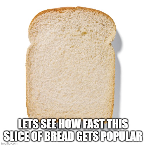 idc what u think. don't accuse me of upvote begging | LETS SEE HOW FAST THIS SLICE OF BREAD GETS POPULAR | made w/ Imgflip meme maker