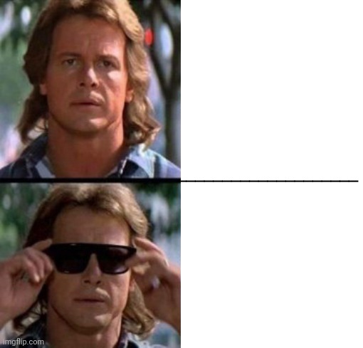 Outside Sunglasses They Live Roddy Piper template Blank Meme Template
