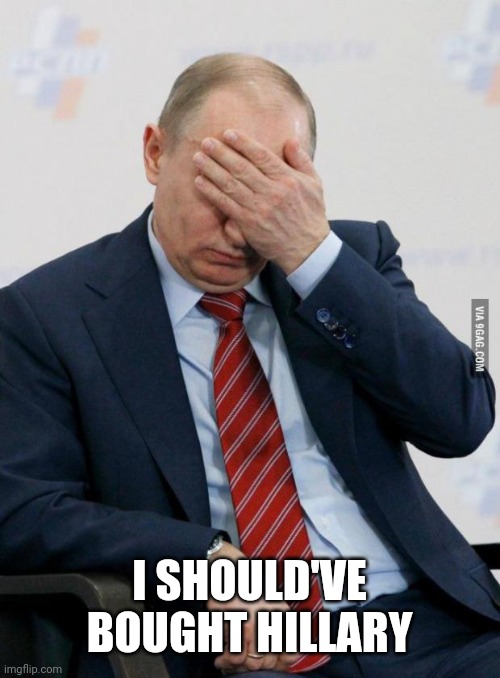 Putin Facepalm | I SHOULD'VE BOUGHT HILLARY | image tagged in putin facepalm | made w/ Imgflip meme maker