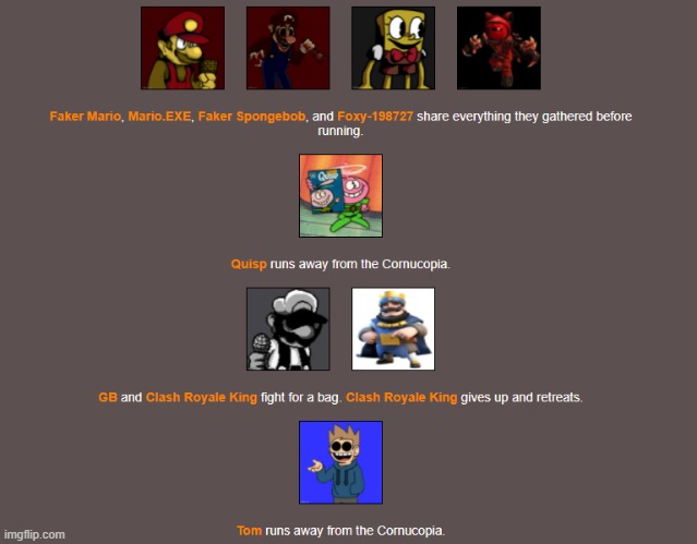 The Bloodbath Pt. 2 | image tagged in hunger games,imgflip | made w/ Imgflip meme maker
