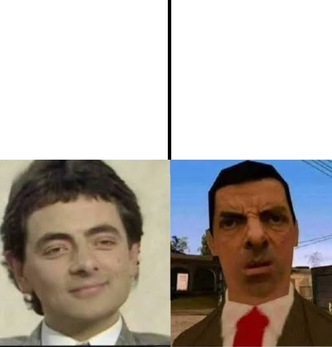 Mr Bean Face Blank Meme Template