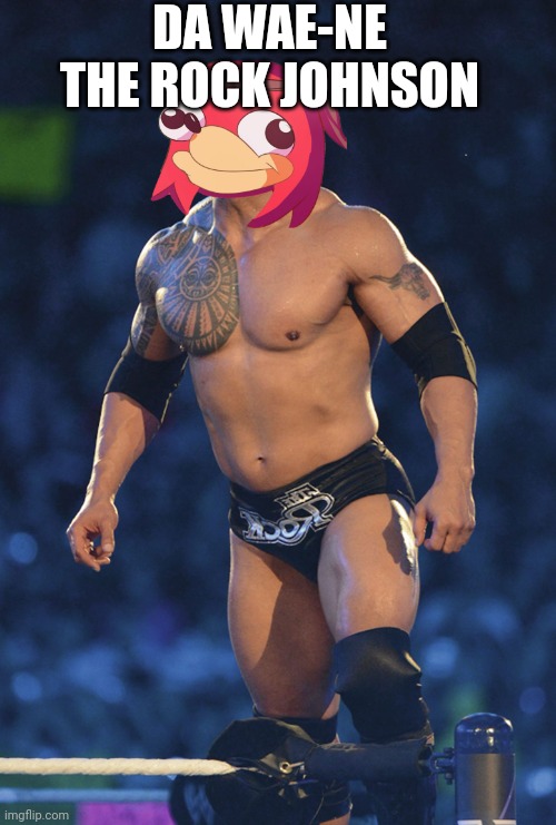 Da wae The Rock Johnson | DA WAE-NE THE ROCK JOHNSON | image tagged in da wae the rock johnson | made w/ Imgflip meme maker