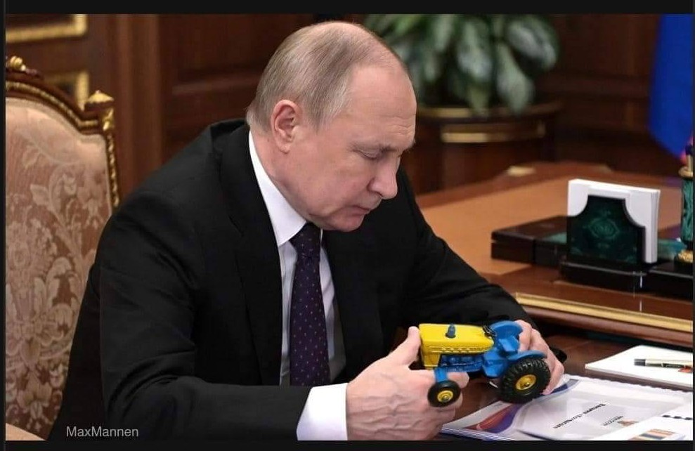 Putin tractor Blank Meme Template