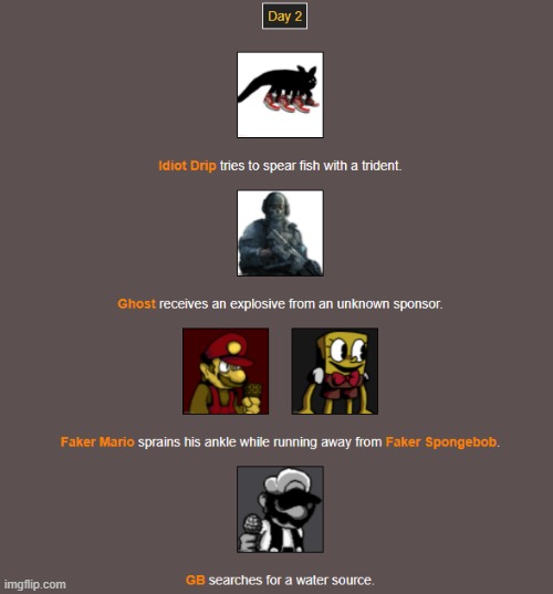 Day 2 (Part 1) | image tagged in imgflip,hunger games | made w/ Imgflip meme maker