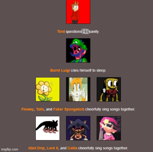 Night 3 Pt. 2 | His | image tagged in hunger games,imgflip | made w/ Imgflip meme maker