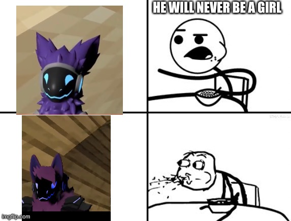 He will never be | HE WILL NEVER BE A GIRL | image tagged in he will never | made w/ Imgflip meme maker