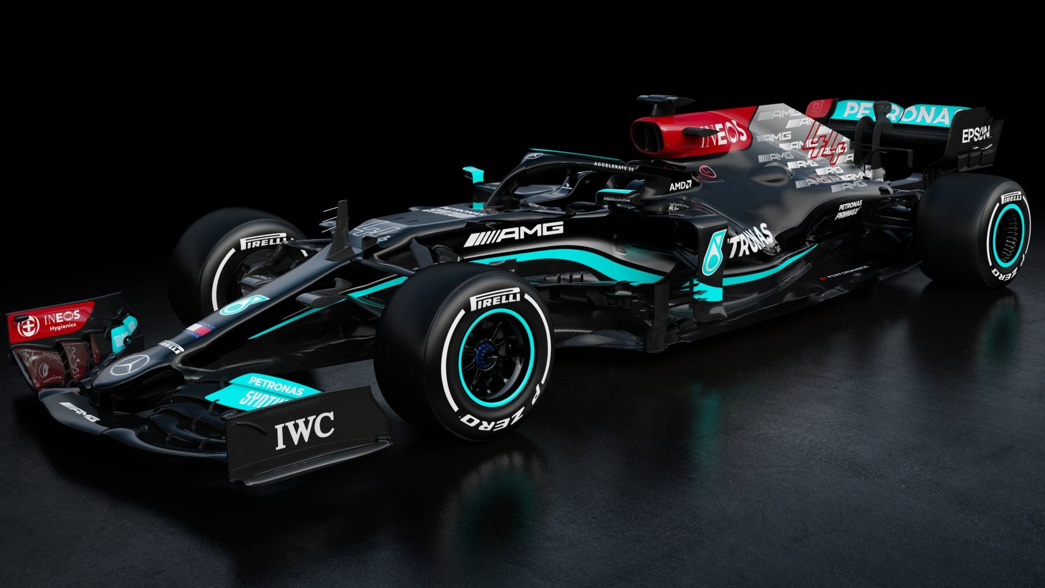 High Quality Mercedes F1 car 2021 Blank Meme Template