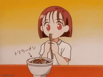 Anime Funny Eating Meme GIF