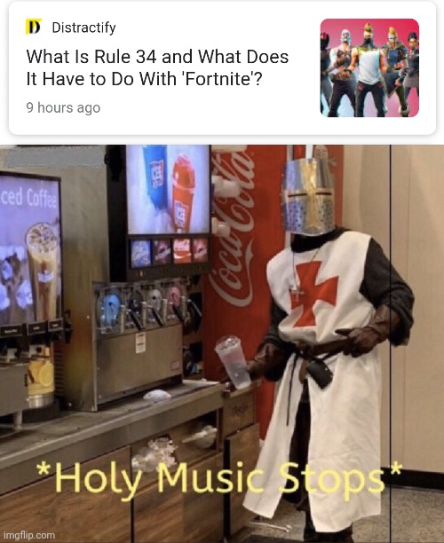 image tagged in holy music stops | made w/ Imgflip meme maker