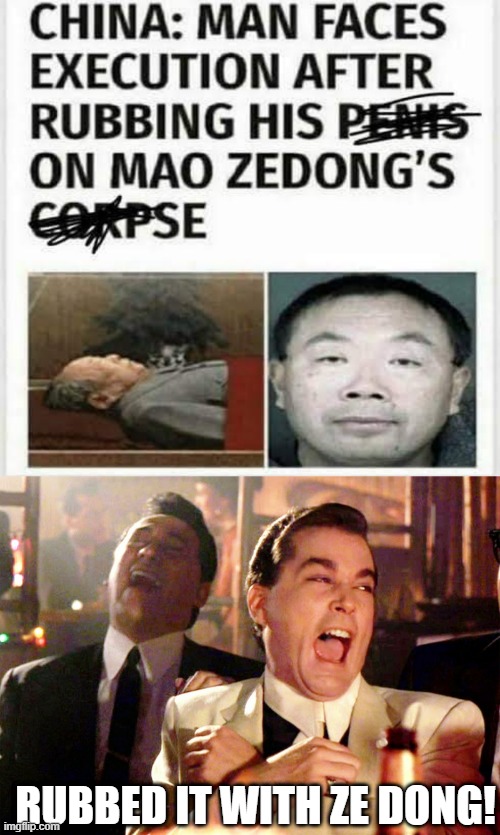 Mao Mao! | RUBBED IT WITH ZE DONG! | image tagged in memes,good fellas hilarious | made w/ Imgflip meme maker