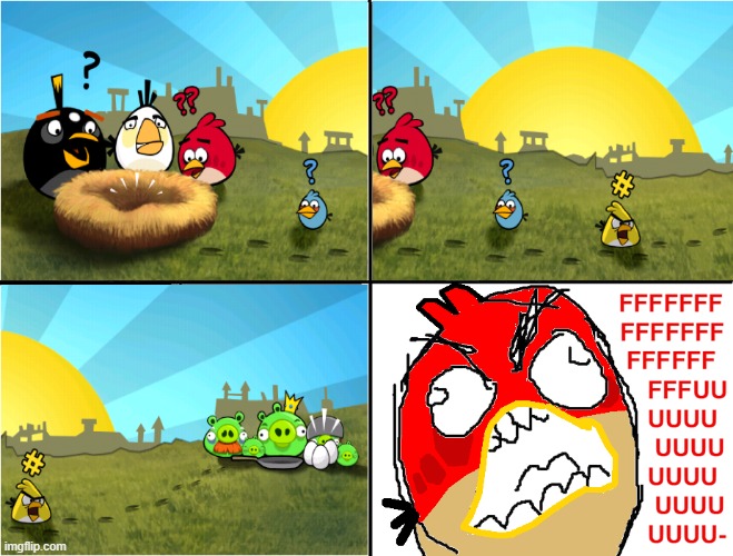 Since yesterday was the return of Angry Birds, I decided to repost this rage comic in celebration :D! | image tagged in rage comics,angry birds,funny,comics/cartoons | made w/ Imgflip meme maker