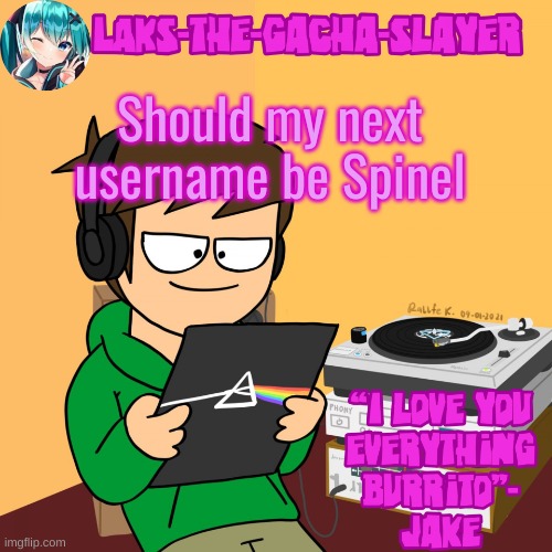 Should my next username be Spinel | image tagged in my temp | made w/ Imgflip meme maker