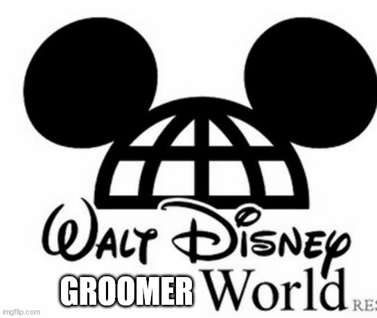 Here's where you don't want to take your kids |  GROOMER | image tagged in evil mickey,evil disney | made w/ Imgflip meme maker