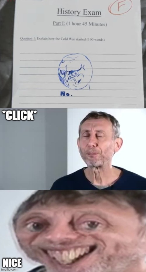 image tagged in michael rosen click nice | made w/ Imgflip meme maker