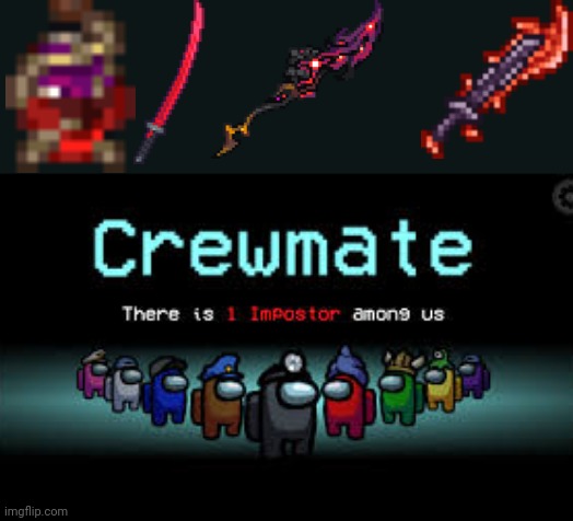 Find the thorium weapon | image tagged in there is 1 imposter among us,thanks dontreadme for the idea | made w/ Imgflip meme maker