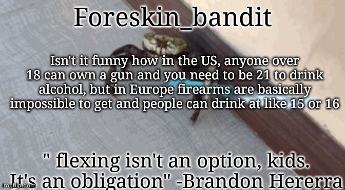 Urmom | Isn't it funny how in the US, anyone over 18 can own a gun and you need to be 21 to drink alcohol, but in Europe firearms are basically impossible to get and people can drink at like 15 or 16 | image tagged in urmom | made w/ Imgflip meme maker