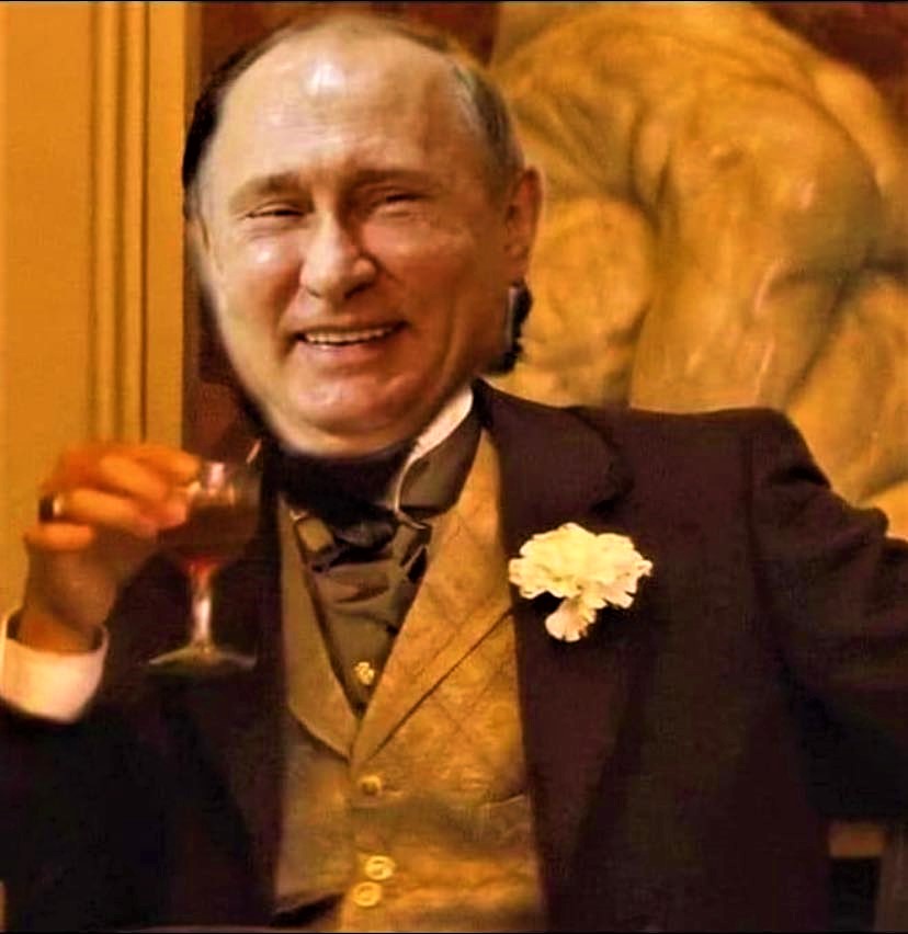 Putin laughing Blank Meme Template