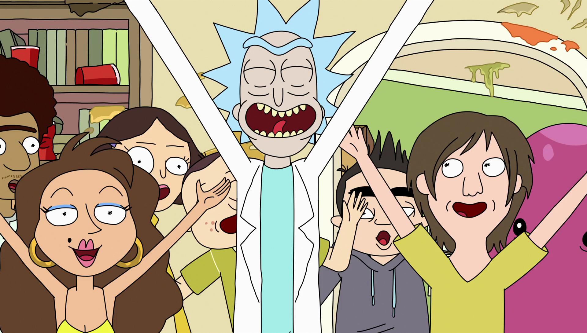 High Quality Rick Party Time Blank Meme Template