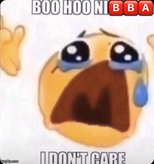 Edit | 🅱️🅱️🅰️ | image tagged in boo hoo i don't care | made w/ Imgflip meme maker