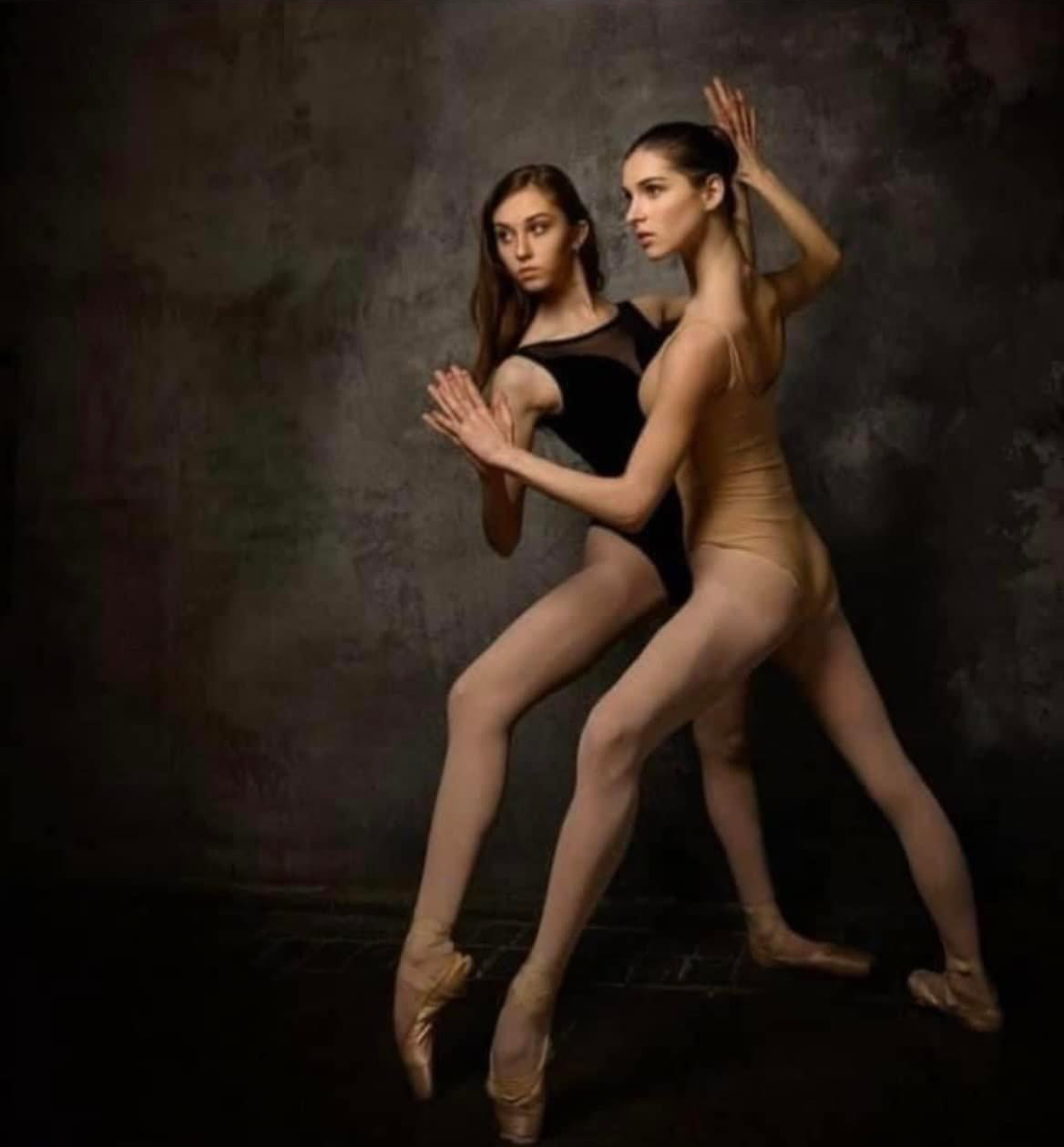 Mirrored dancers Blank Meme Template