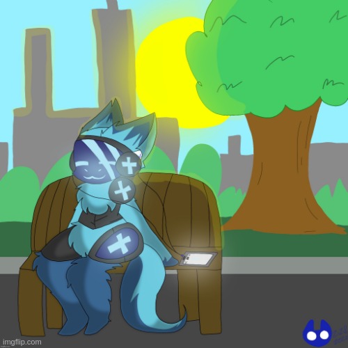 What is he vibing to? | image tagged in elias but drawn by captaincoffee | made w/ Imgflip meme maker