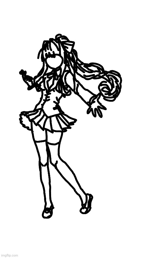 just monika drawing :) | image tagged in just monika | made w/ Imgflip meme maker