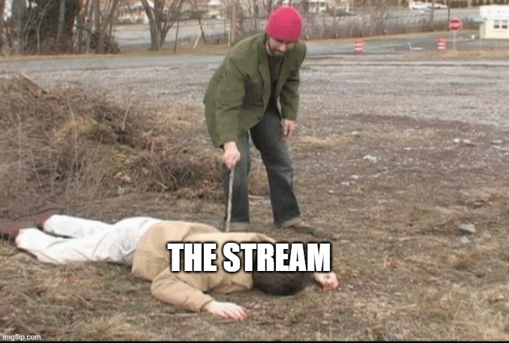you dead ? | THE STREAM | image tagged in you dead | made w/ Imgflip meme maker