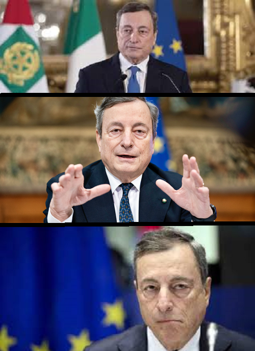 Mario Draghi 3 scenes Blank Meme Template
