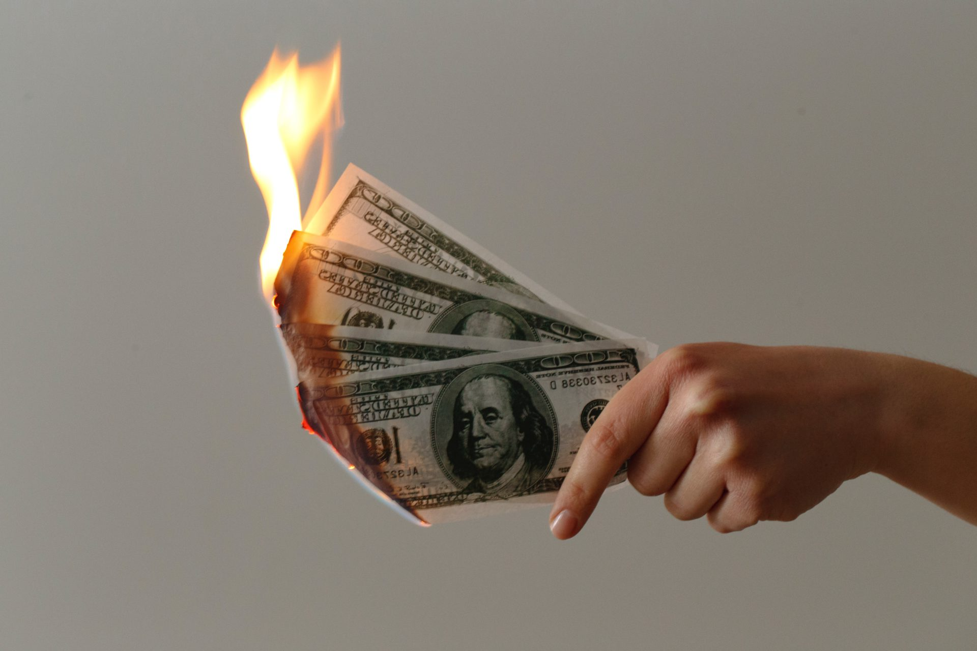 High Quality Burning dollar Blank Meme Template